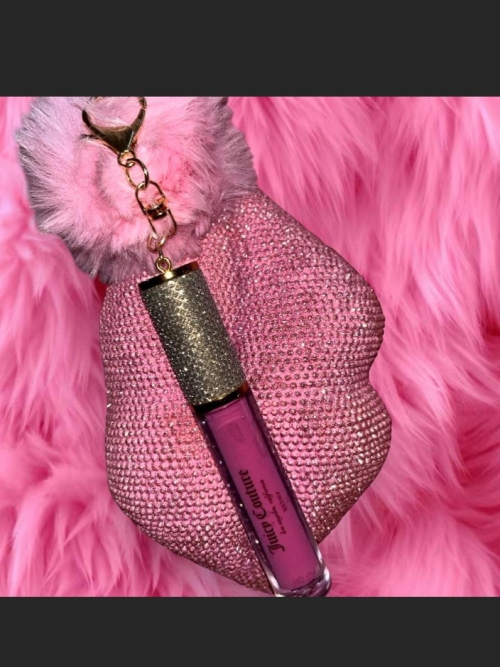 Juicy Couture Pink Lip Gloss Keychain
